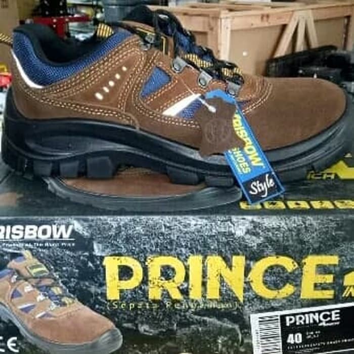 Krisbow Safety Shoes Prince 4 Inch Cokelat - Sepatu Safety Pengaman