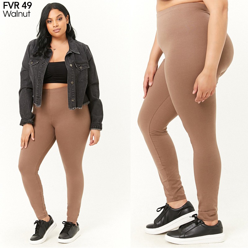 Legging JUMBO Forever21 Walnut Coklat Polos