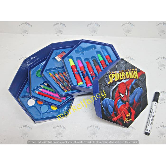

me257 Crayon Set 46 Pieces Karakter Spiderman