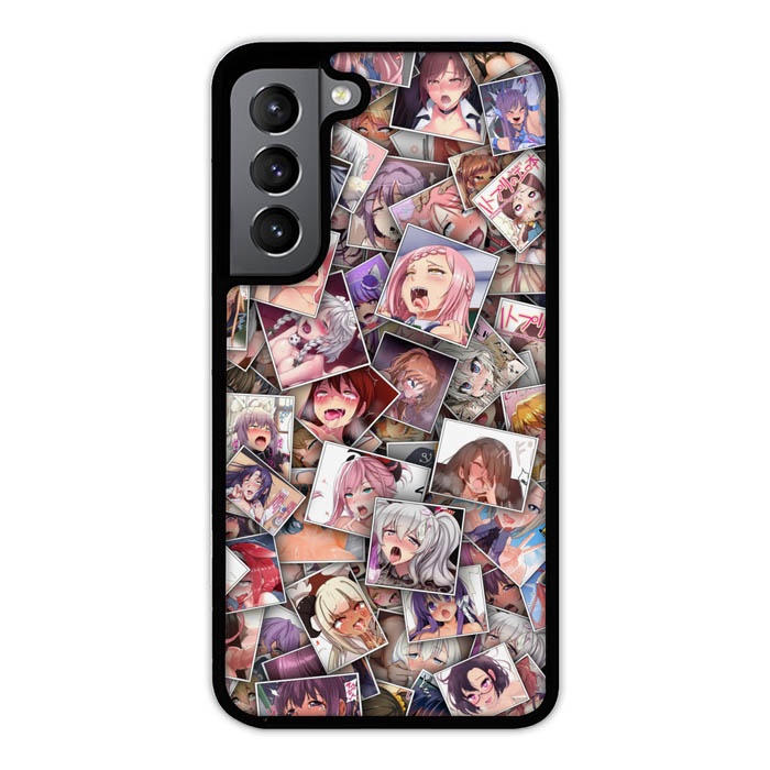 Case Casing Samsung Galaxy S10, S20, S21, S22 Plus, S10, S20, S21, S22 Ultra Ahegao Faces With Color