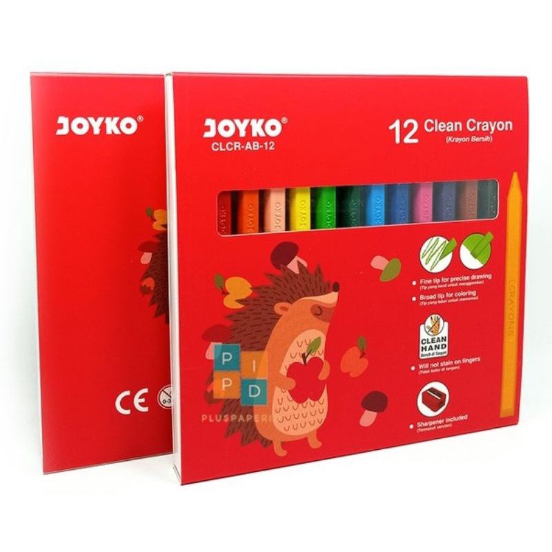 

Clean Crayon/Krayo Bersih Joyko CLCR-AB-12 (12 Warna)