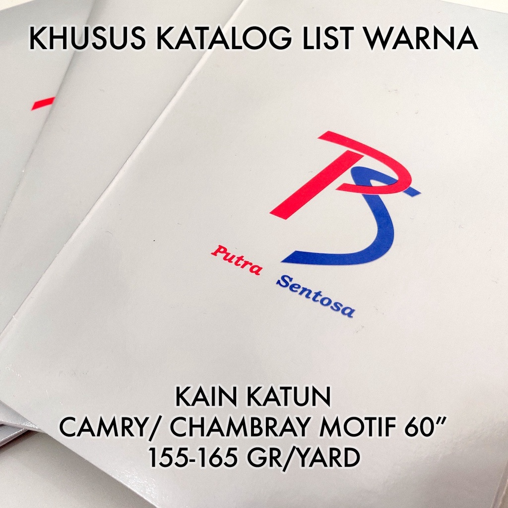 KATALOG BUKU SAMPLE WARNA Kain Katun Camry Chambray Motif 60"