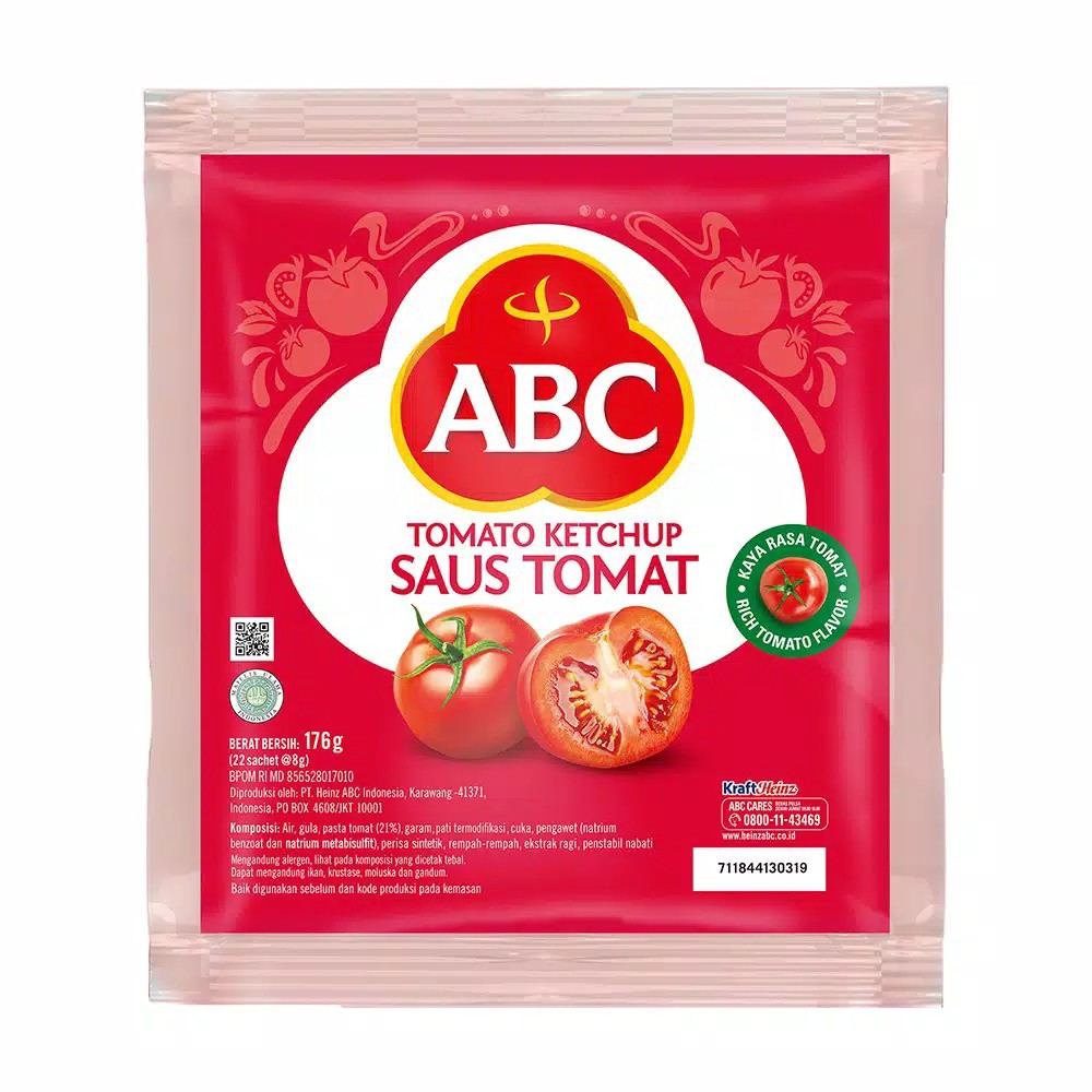 ABC Saus Tomat Sachet 8 g x 22 | Shopee Indonesia