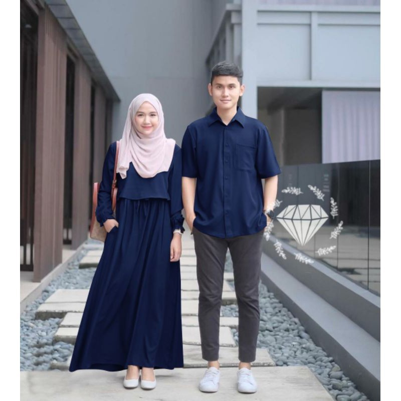 [BISA COD] Baju Couple Gamis  Pasangan Suami Istri terbaru 2021