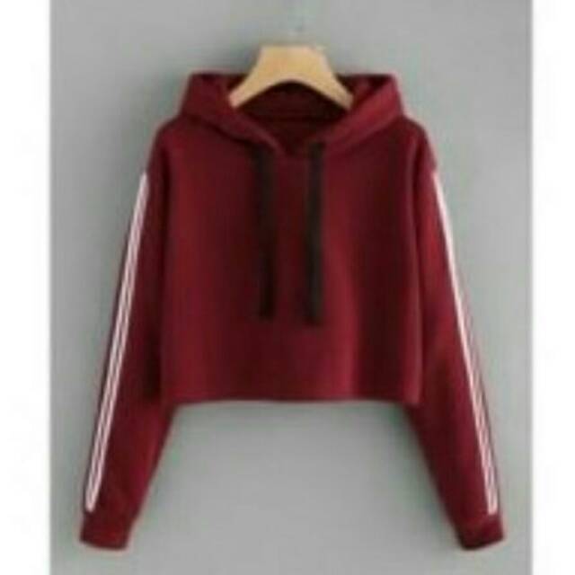 JAYA.Co Sweater Hoodie SLEVEE List Tangan 5 warna fit L - fit XL