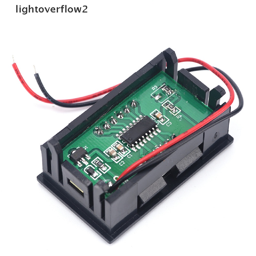 (lightoverflow2) Voltmeter tester Tegangan Baterai Digital Mini DC 0-30V Warna Merah Untuk Mobil SZUS