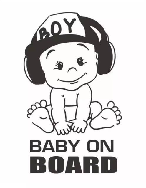 Stiker body mobil cutting baby on board