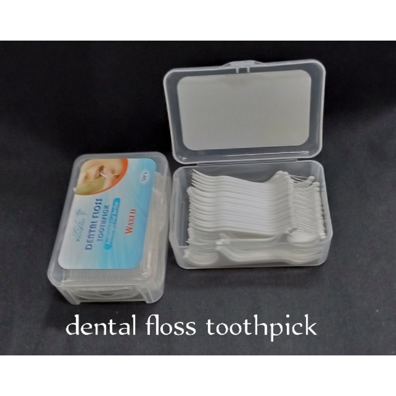 Tusuk Gigi Dental Floss / Benang Gigi isi 50 pcs