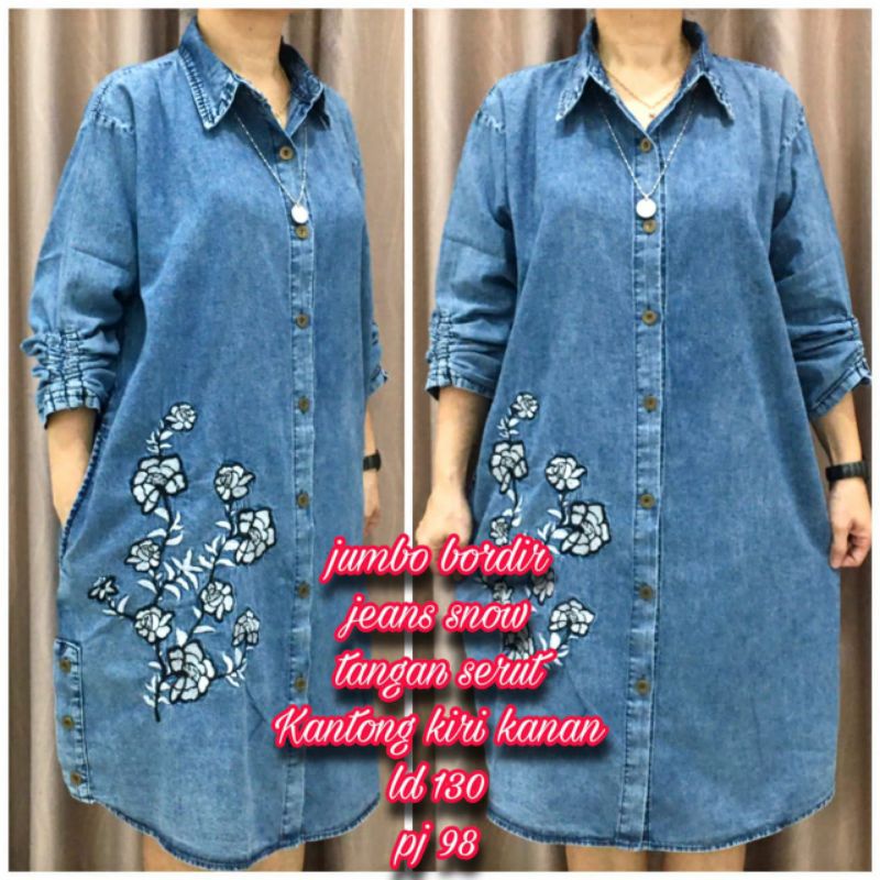 Dres jeans bordir jumbo ld 130