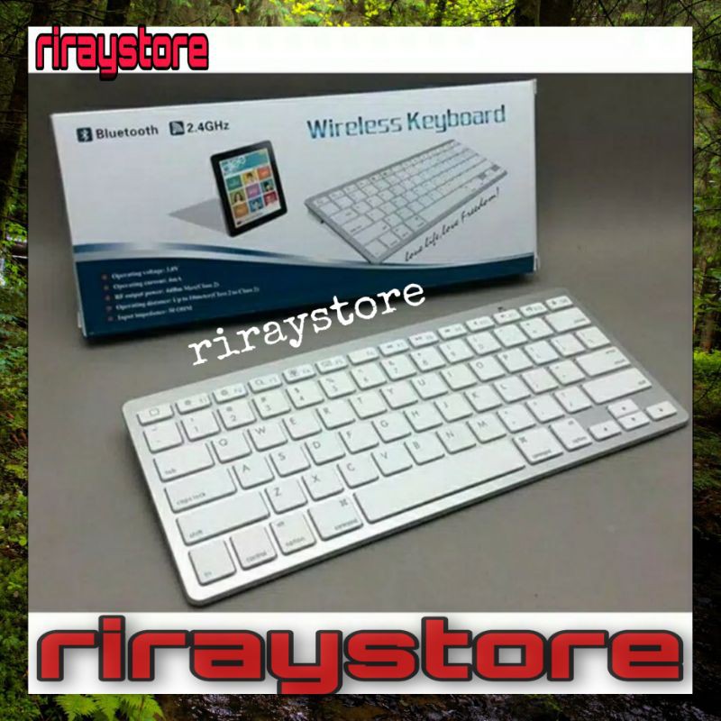 KEYBOARD MINI WIRELESS BLUETOOTH FOR ANDROID All IN ONE - HITAM