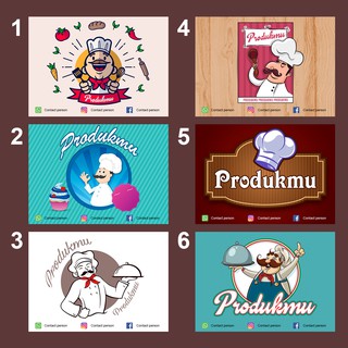 Stiker label nama kemasan produk makanan kue snack cemilan Stiker label nama kemasan produk makanan kue snack cemilan