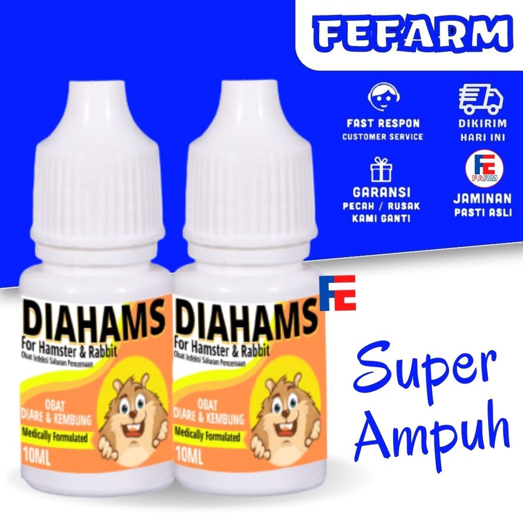 Obat Hamster Anti Diare Kembung Mencret DIAHAMS 10ml FEFARM