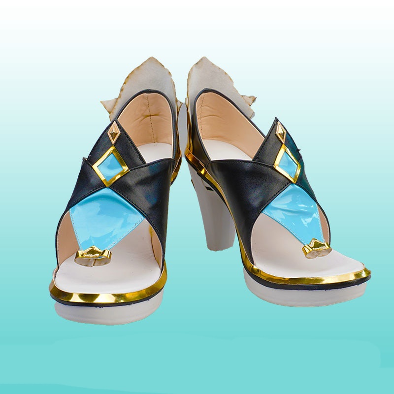 PREORDER Anime Genshin Impact Shenhe Cosplay Shoes High Heel Genshin Shenhe Costume Shoes For Women 