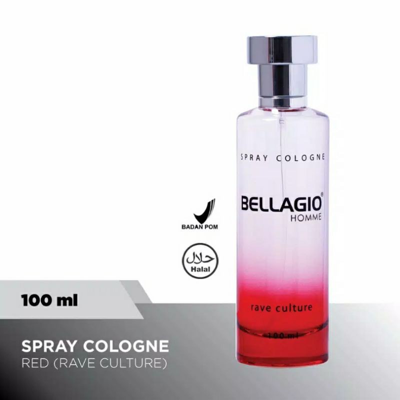 Bellagio Homme  Spray Cologne 100ml - Rave Culture [Merah]