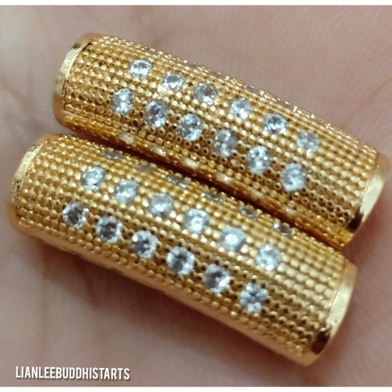 bead bracelet charm mote bandulan gelang pipa emas antikarat