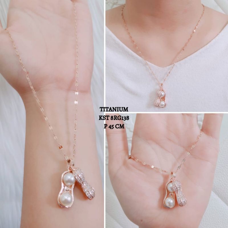 KALUNG TITANIUM WANITA LIONTIN UNIK DAN KECE (KLK)