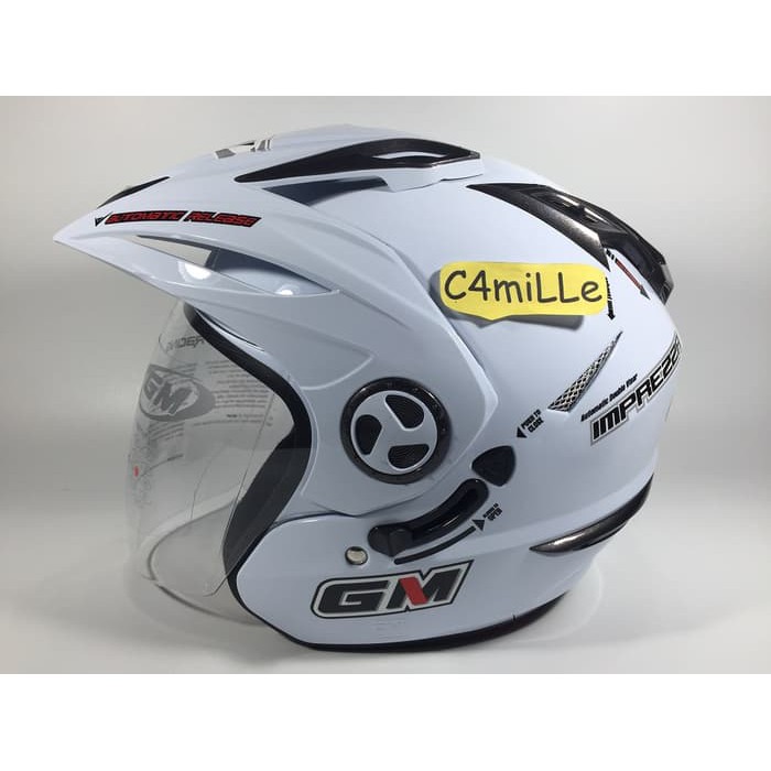 Helm GM New Imprezza Putih / White Double visor
