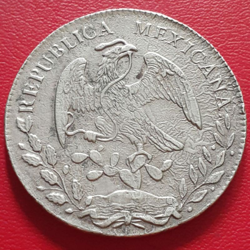 Uang Koin Perak Kuno 8 Reales Mexicana Tahun 1880 Silver Coin