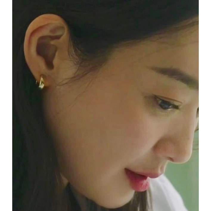 Anting Wanita Lapis Emas Bulat Gipsy (Lebar 4mm ; diameter 1,3cm)