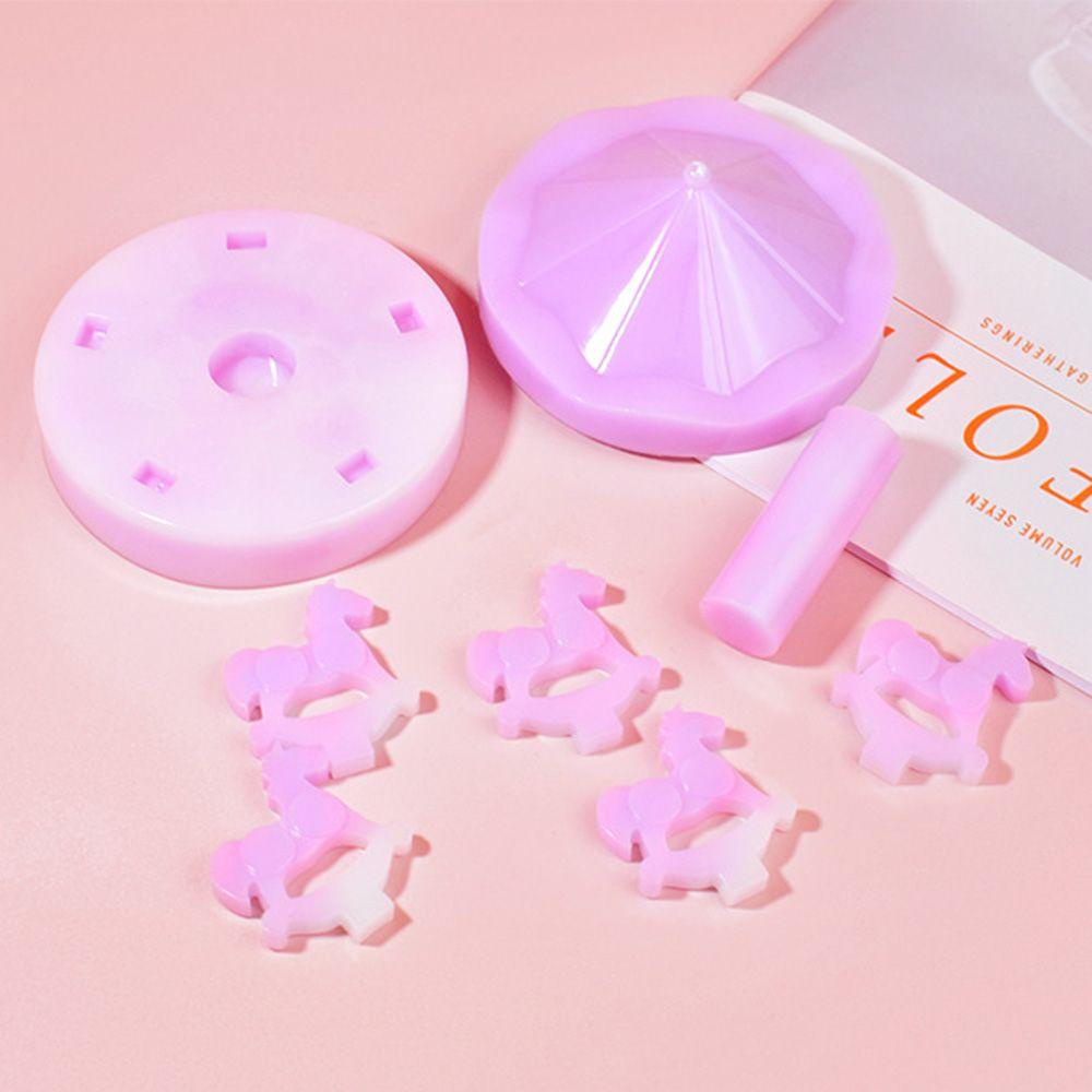 Preva Carousel Resin Mold Handmade Ornamen Meja DIY Silicone Mold