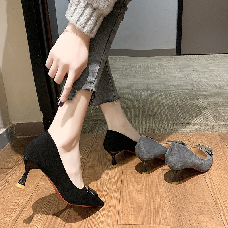 soft leather high heels