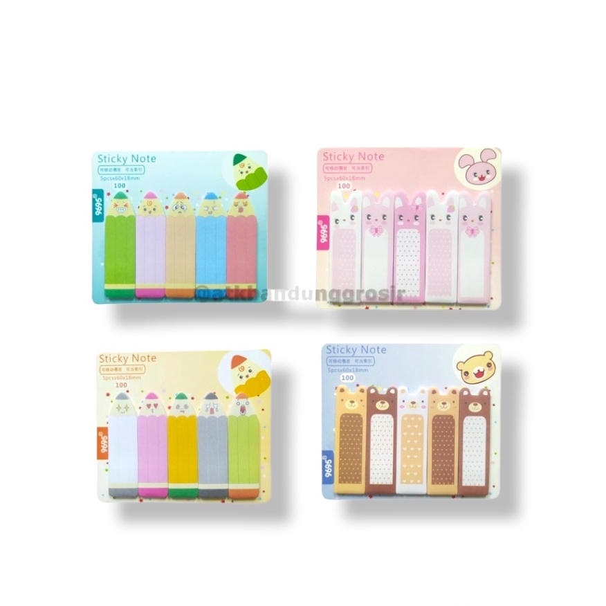 Sticky Note / Post It 96-101 Mix Animal &amp; Pencil Index Penanda Pembatas Buku - Satuan- SHSNP