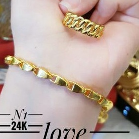 Set Gelang Dan Cincin Wanita 24K 049