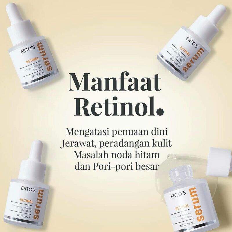 [ORI] SERUM ERTO'S RETINOL Menghilangkan Flek Hitam dan Wajah Kusam dengan ANTI AGING &amp; ANTI OKSIDAN