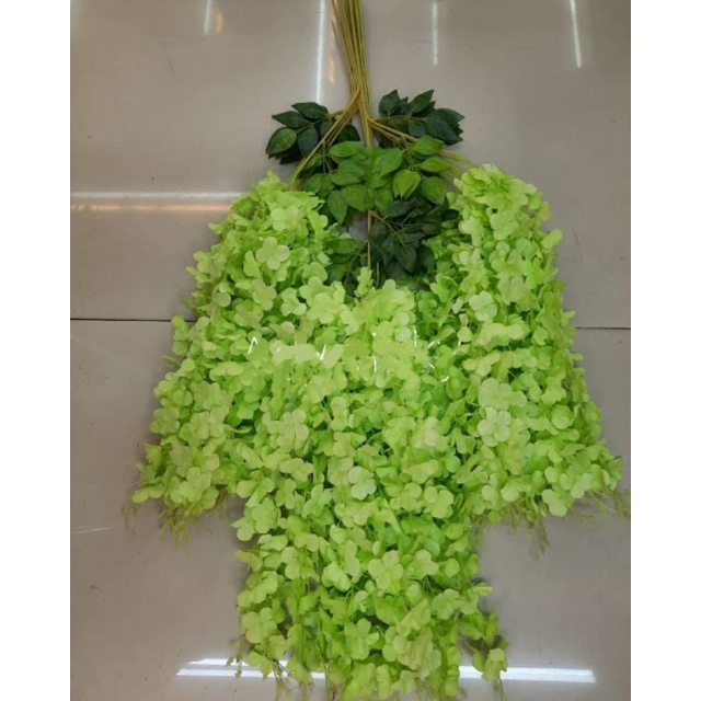 Wisteria Jumbo ( 1 LUSIN ) / Bunga Juntai Gantung PUTIH / PINK / MERAH / BIRU / HIJAU Artificial