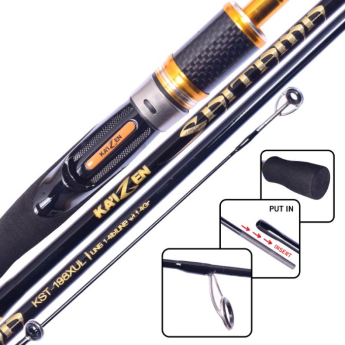 Joran Kaizen Saitama UL XUL 198 cm Solid Tip Carbon Casting Rod Ori - 198UL