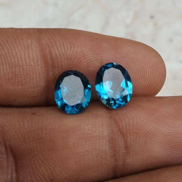 Jual Batu Cincin Akik Mulia Permata Blue Topaz Biru Asli Natural Shopee Indonesia 1896