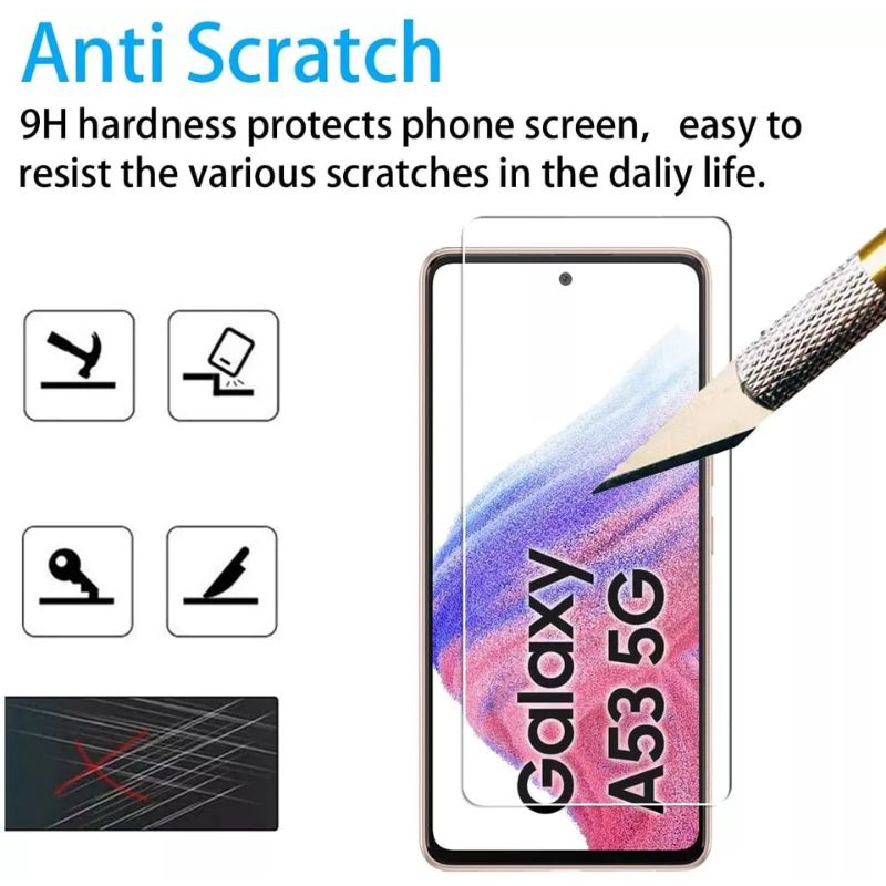 ANTI GORES KACA BENING SAMSUNG GALAXY A53 5G BEST QUALITY TEMPERED GLASS 9H SCREEN PRPTECTOR TEMPERGLASS