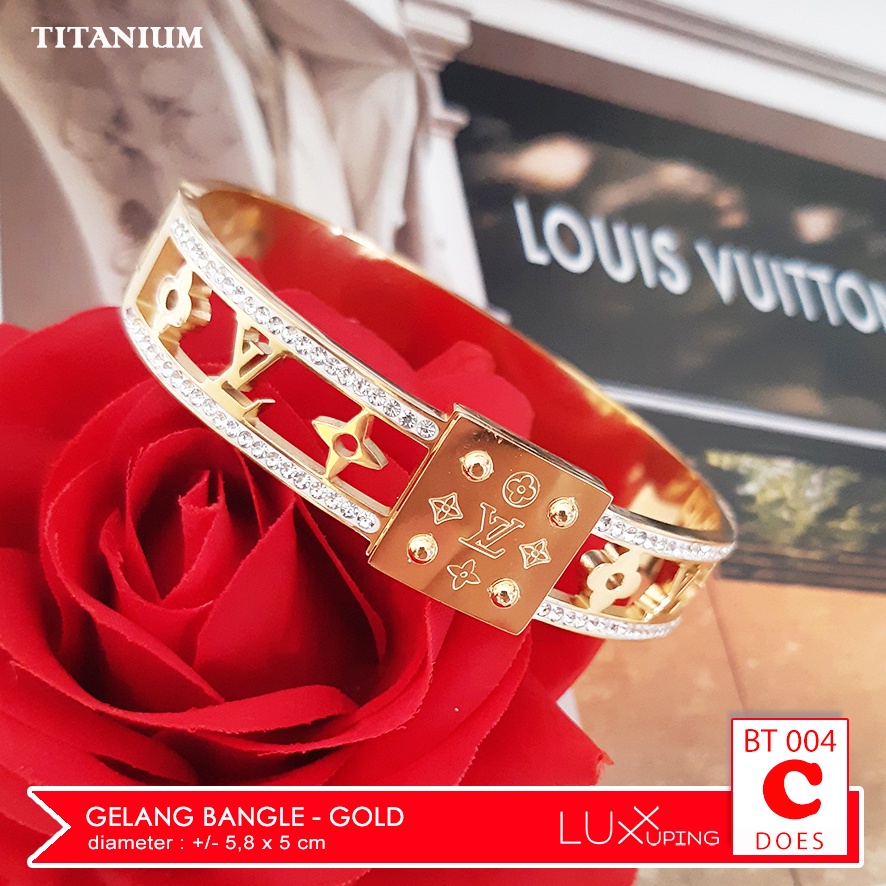 BT 004 Gelang Titanium Murah Perhiasan Titan Anti Karat Selamanya Minnie Mouse Bangle Stainless Steel Luxx Xuping