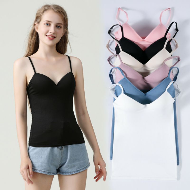 Tanktop bra tanpa kawat (include cup bra)