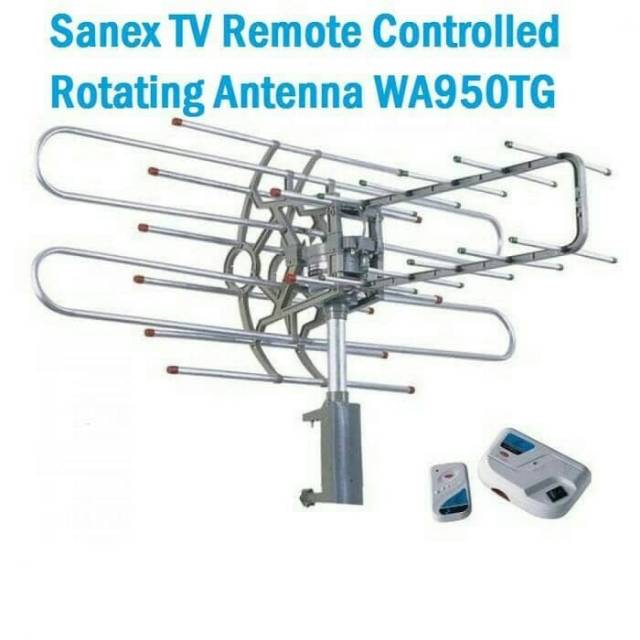 SANEX Antena TV Outdoor Booster + Remote WA 950 TG Free Kabel 10 Meter