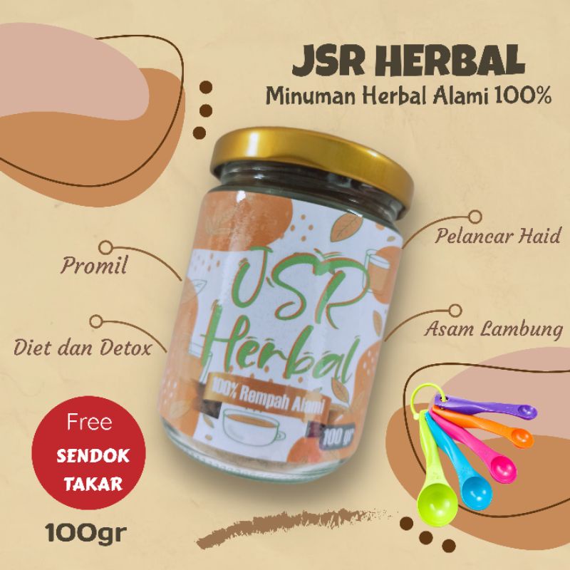 

RAMUAN CINTA JSR HERBAL DIET PROMIL ASLAM PELANCAR HAID kemasan 100gr (untuk 20 x SEDUH)