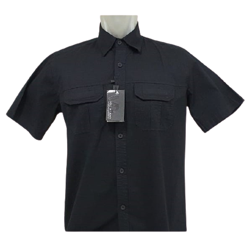 Viali Milano Kemeja Pria Lengan Pendek Hitam