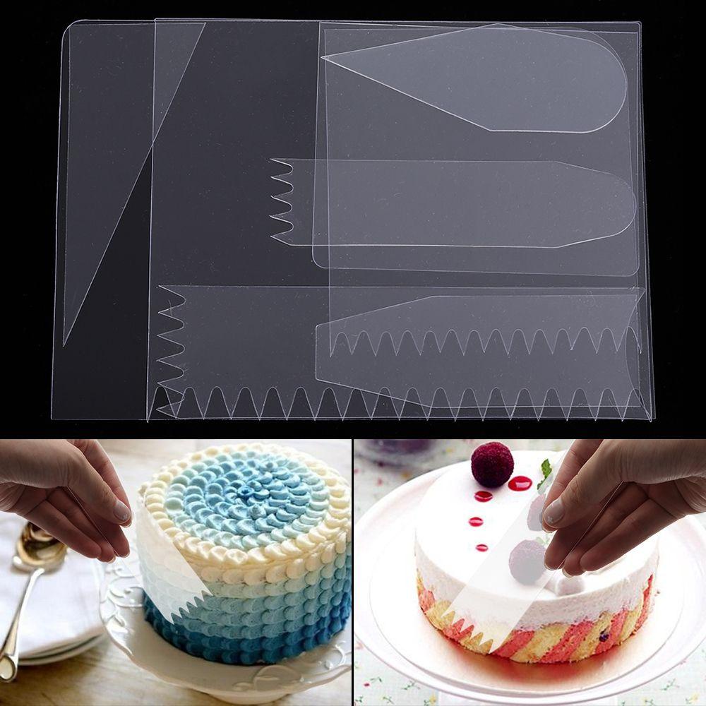 Chookyy Scraper Kue Cupcake Plastik Gadget Dapur Edge Smoother Baking Pastry Tools