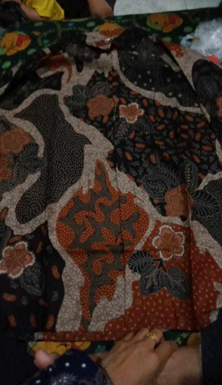 Kemeja Batik Lengan Panjang Size M L Xl Xxl Jumbo Katun Seragam Pria