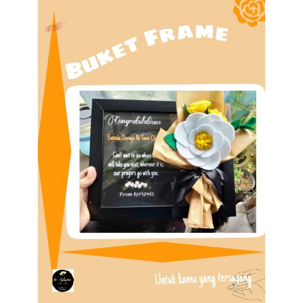 

Buket Frame/Hadiah/Kado/Wisuda/Ultah/Eniversery/Kado nikah dll