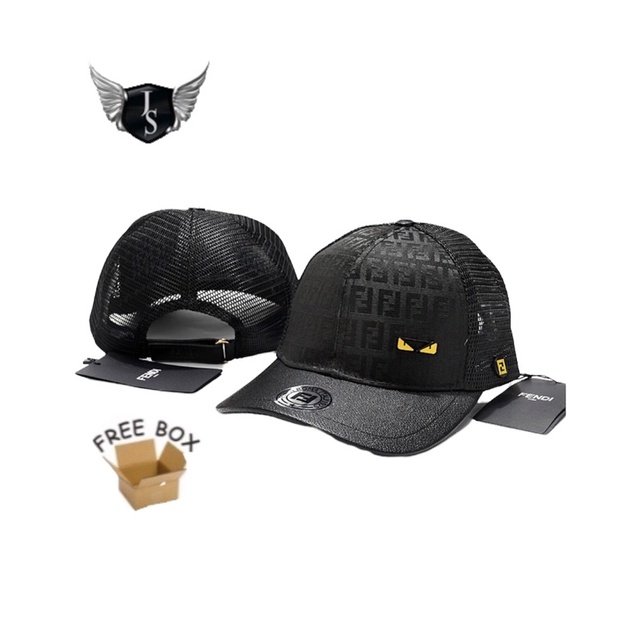 Topi Fendi Yellow Eye Trucker Premium import/Topi Baseball Premium Import/Topi Impport