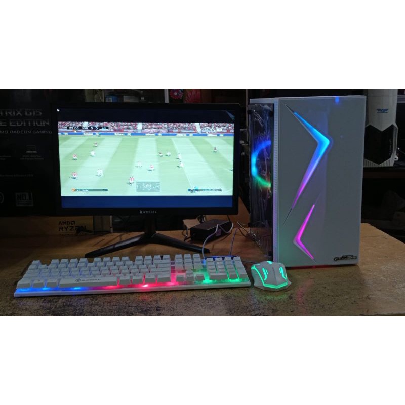 cpu gaming i7 SSD 256 vga 2gb ram 8gb  full set led 22