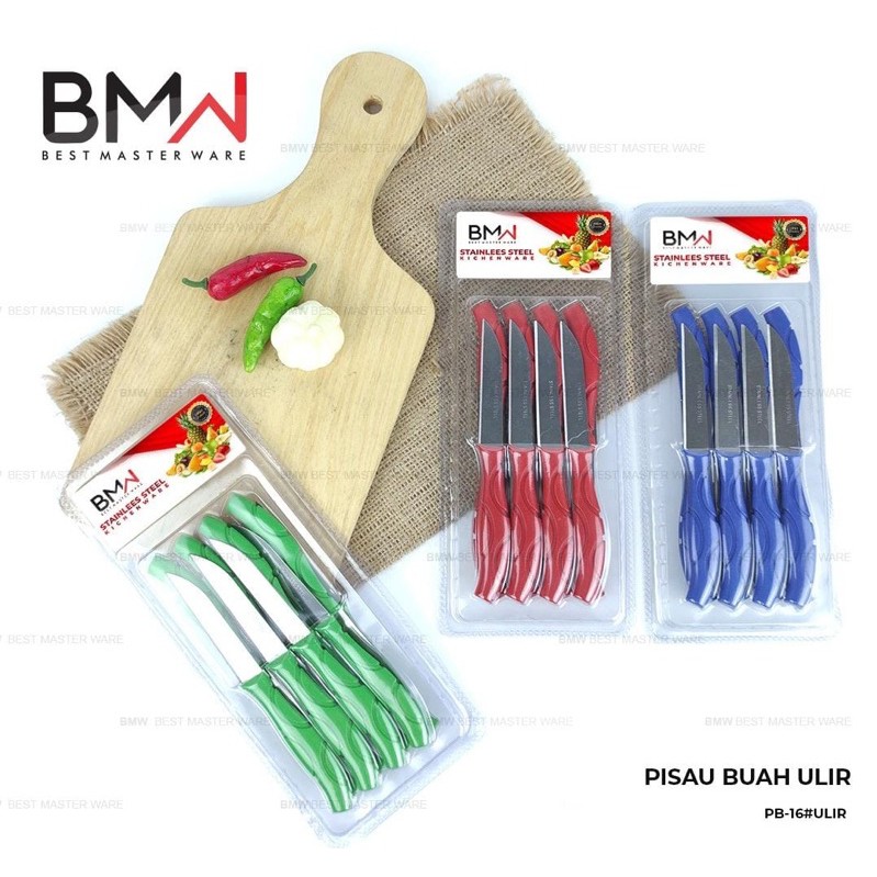 Pisau Buah Set 12Pcs Pisau Ikan Pisau Sayur Alat Pemotong Satu Set Lengkap