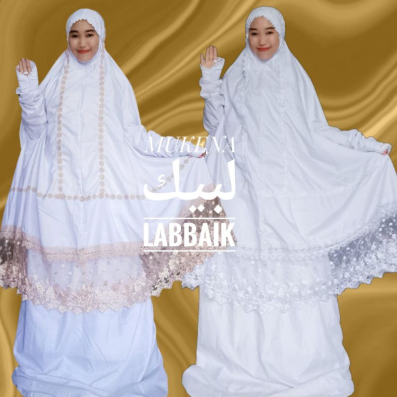 MUKENA LABBAIK/ Mukena haji/ Mukena Setelan berlengan
