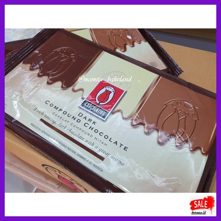 

SAKMACOKLAT- COKLAT TULIP DARK COMPOUND / DARK COOKING COKLAT (DCC) 1 KG - MURAH !! -MAKANAN-
