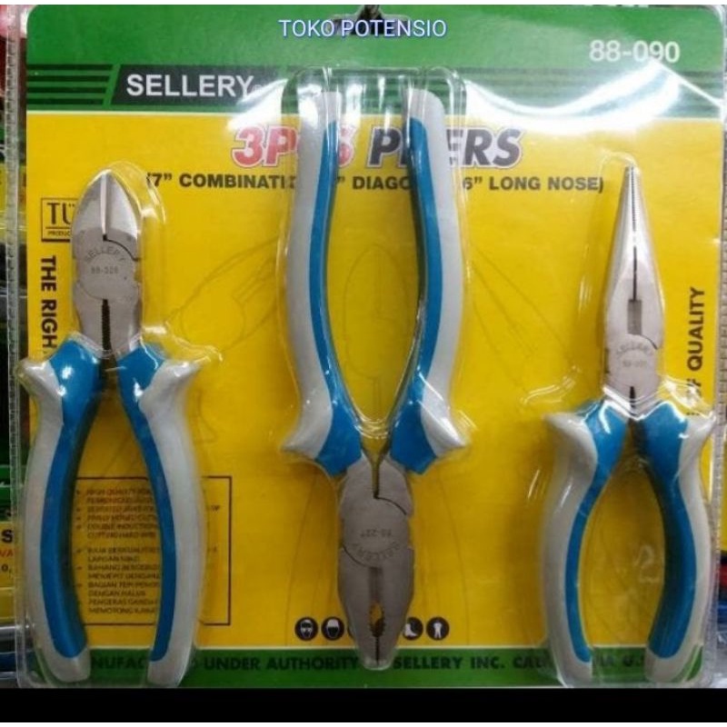 TANG SET SELLERY 3PCS 1TANG KOMBINASI 7INC 1TANG POTONG 6INC 1TANG LANCIP 6INC