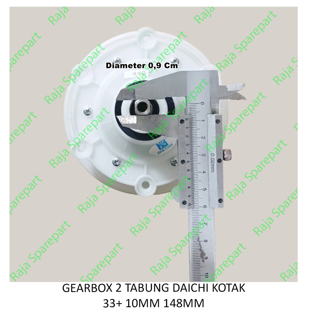 GEARBOX 2 TABUNG DAICHI KOTAK 33+ 10MM 148MM