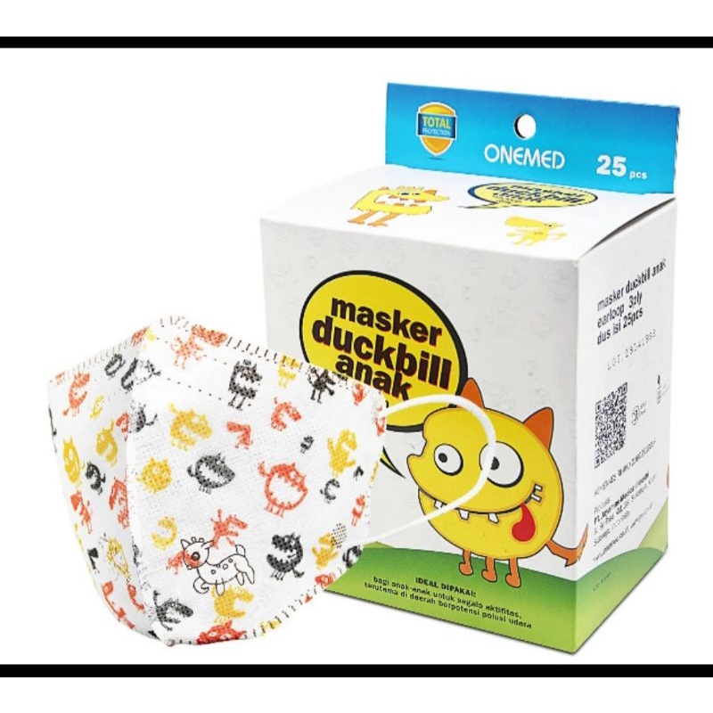onemed masker medis duckbill anak