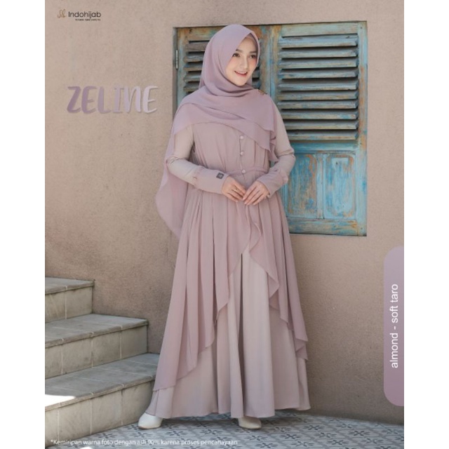 Zeline Set by Indohijab (Dress + Outer + Khimar)