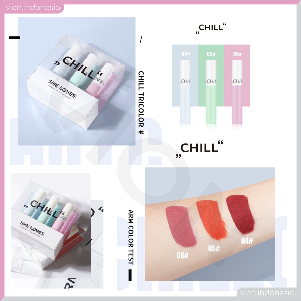 KACHI - SHE LOVES Glamour Velvet Warm Chill Lip Gloss Lipstick Lipstik Original Sheloves TB-13612 SL018